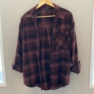 EUC Wild Fable plaid oversized flannel